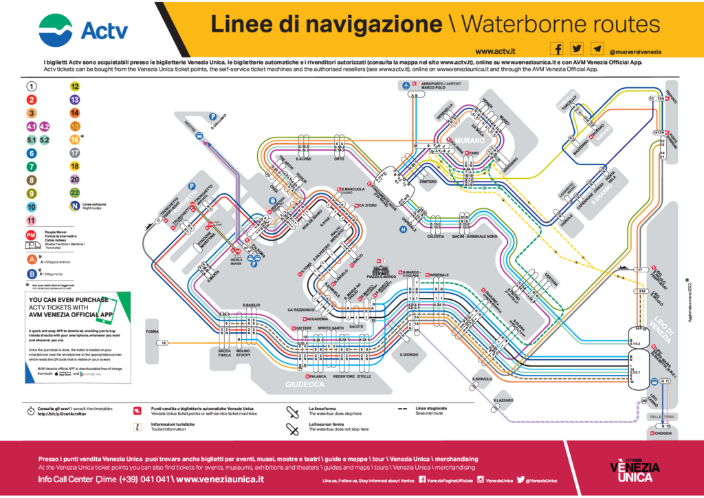 Linienplan von Venedig