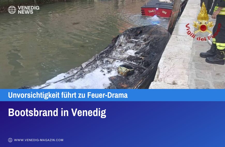 Bootsbrand in Venedig